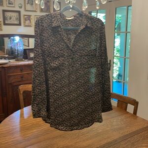 Beautiful Pleione Black print blouse never worn. Purchased at Nordstrom.